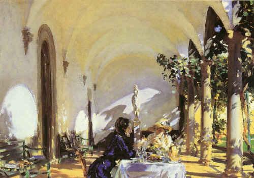 John Singer Sargent Breakfast in  the Loggia Spain oil painting art